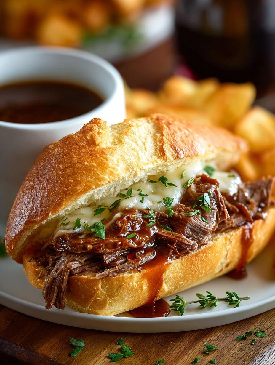 Slow Cooker French Dip: 8 Hours to Tender Bliss - Slow Cooker French Dip - additional detail