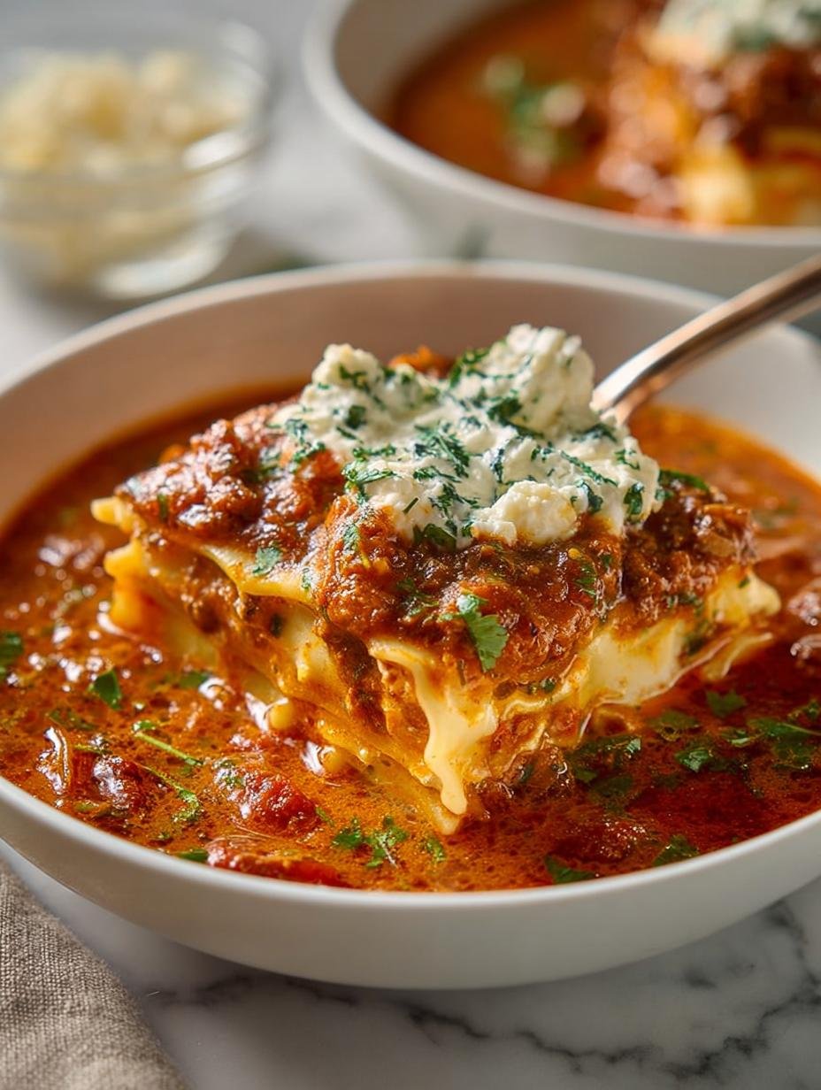 Slow Cooker Lasagna Soup