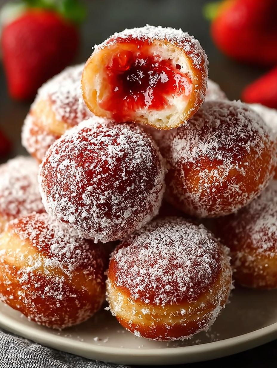 Strawberry Donut Holes