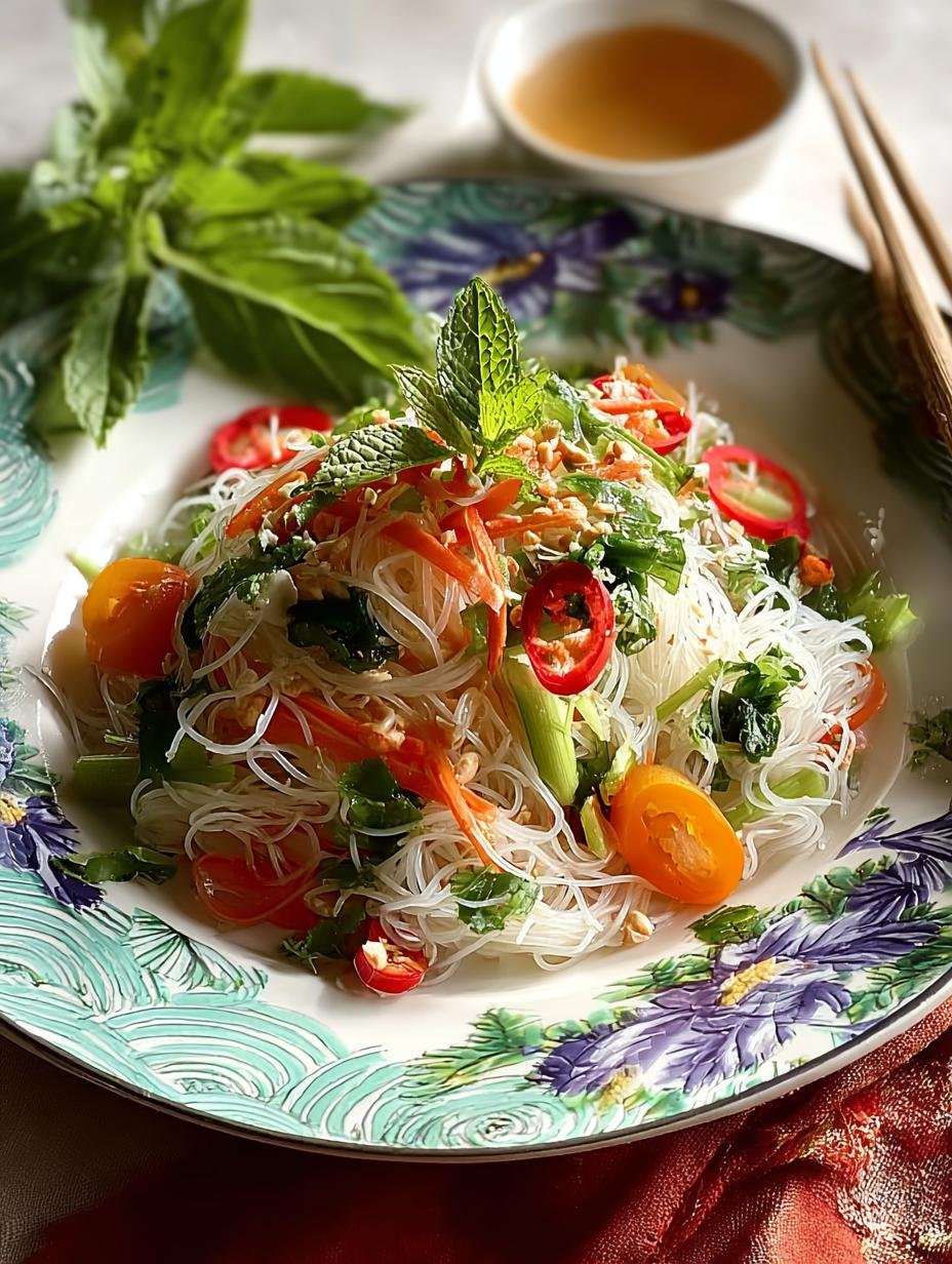 Thai Vermicelli Noodle Salad: 5 Fresh & Crunchy Ideas - Thai Vermicelli Noodle Salad - additional detail