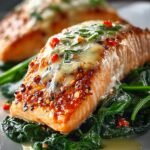 Baked Salmon with Spinach
