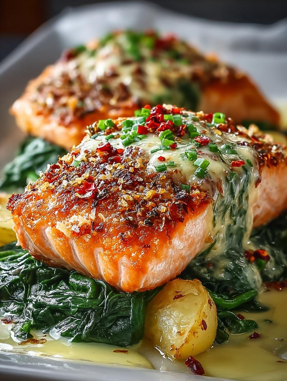 Baked Salmon with Spinach: 5 Reasons to Love This Dish - Baked Salmon with Spinach - additional detail