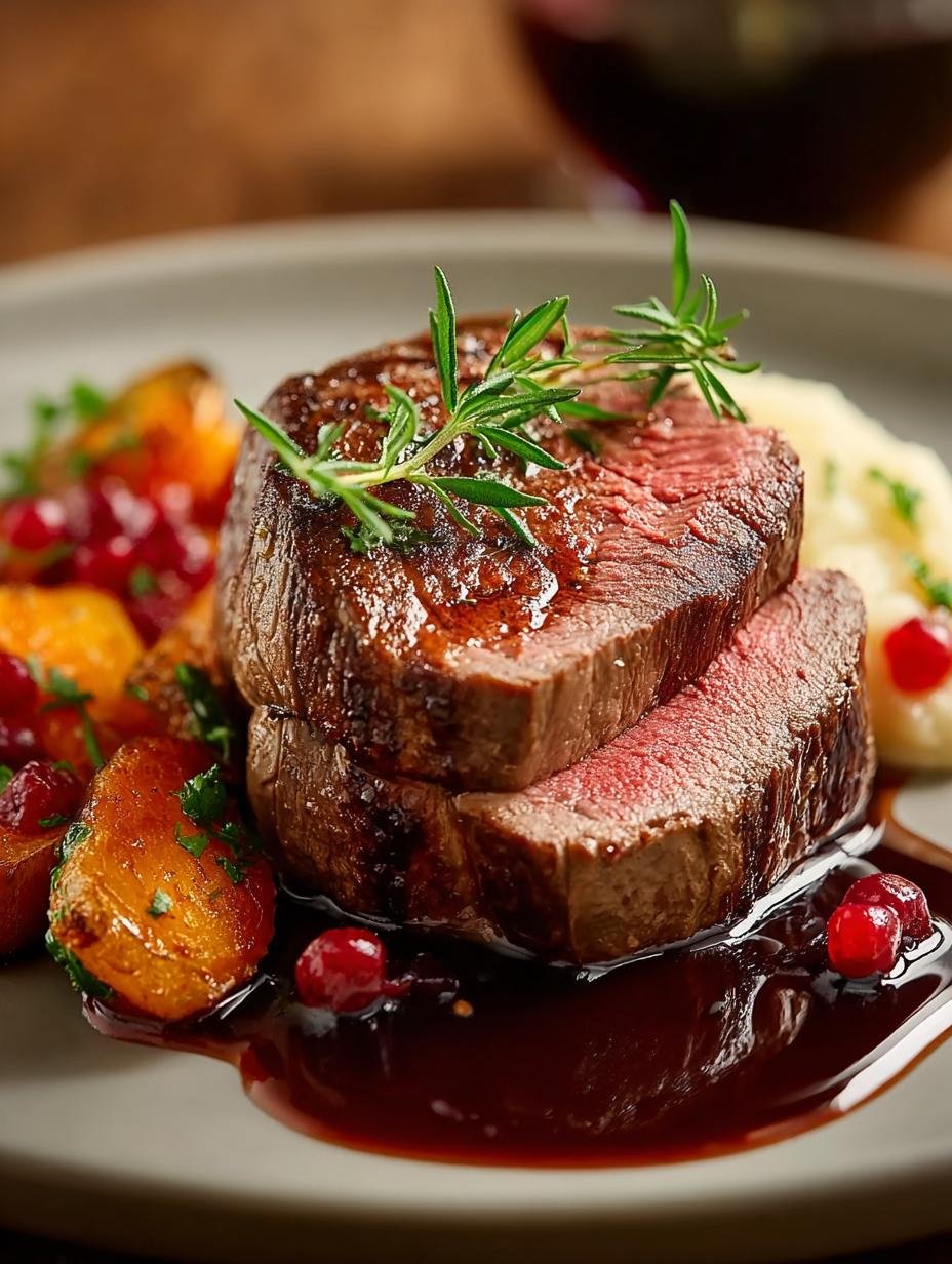 Beef Tenderloin with Red Wine Sauce: 5 Simple Steps - Beef Tenderloin with Red - main visual representation