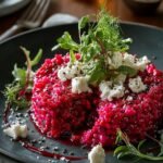 Beet Risotto with Goat