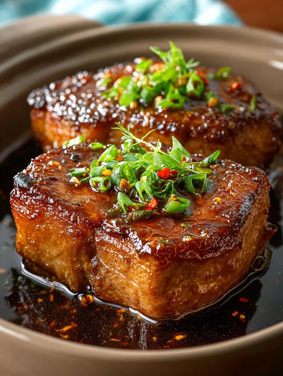 Savor 4 Irresistible Brown Sugar Garlic Pork Chops - Brown Sugar Garlic Pork - main visual representation
