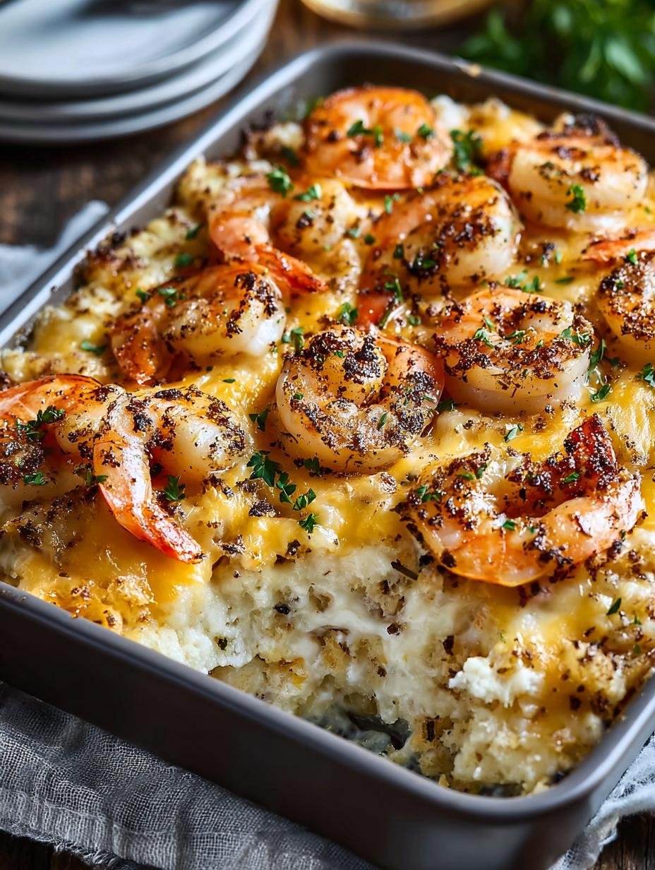 Cheesy Shrimp Casserole: 7 Reasons to Love This Comfort Dish - Cheesy Shrimp Casserole - additional detail