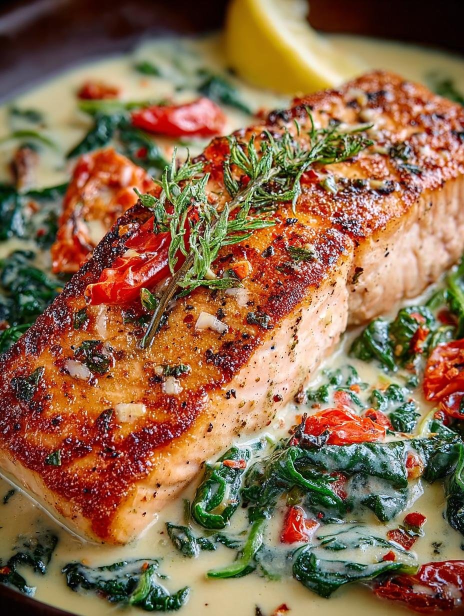 Creamy Tuscan Salmon: 5 Steps to a Flavorful Dinner - Creamy Tuscan Salmon - additional detail