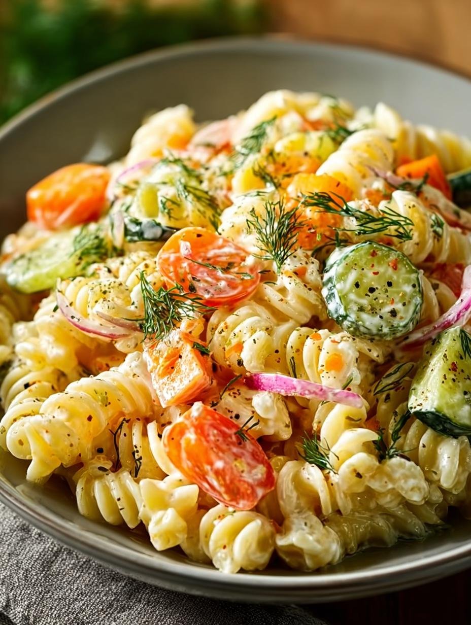 Dill Pickle Pasta Salad