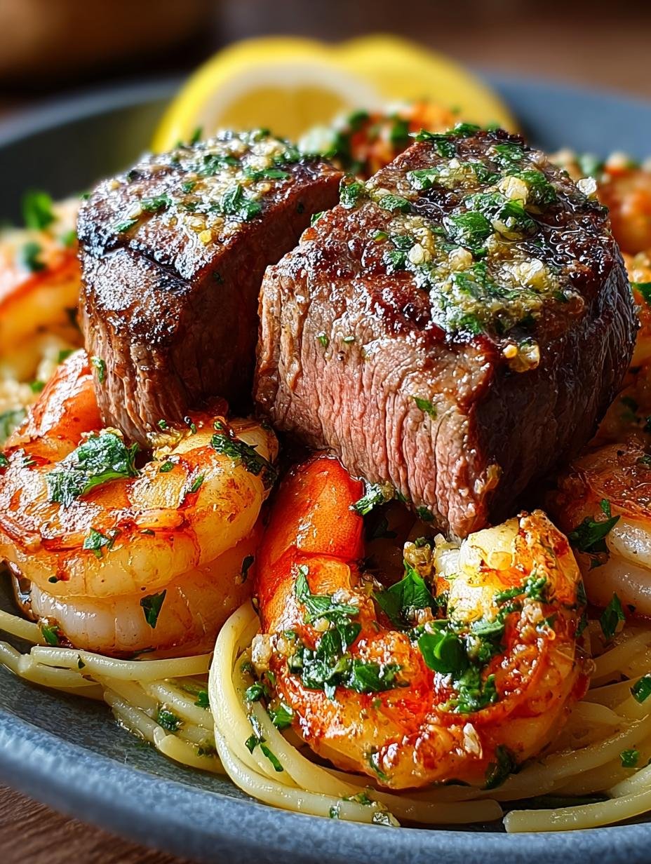 Garlic Butter Steak Shrimp