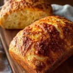Golden Sourdough Cheese Bread