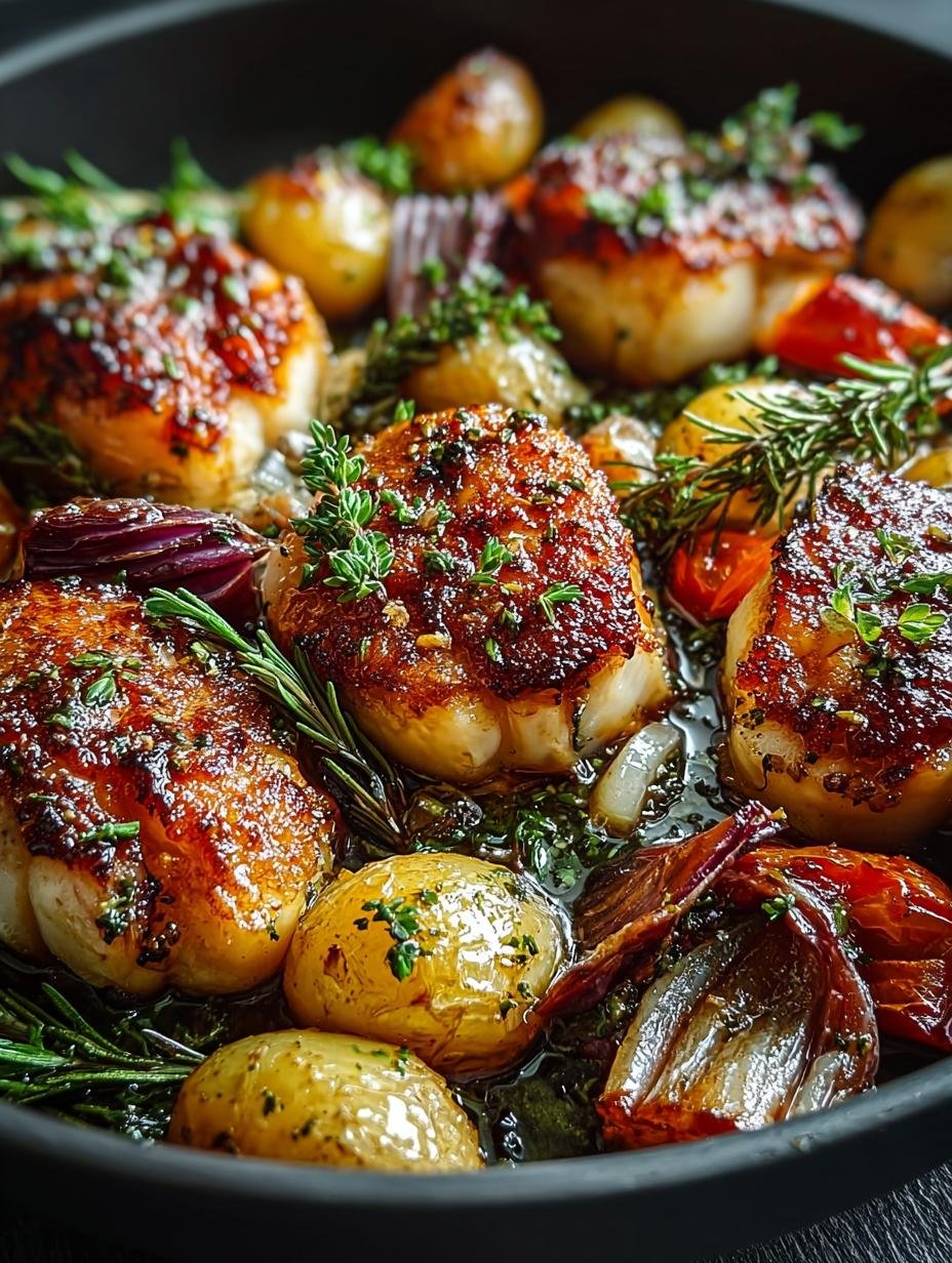 One Pan Herb Roasted Chicken with Colorful Veggies - One Pan Herb Roasted - additional detail