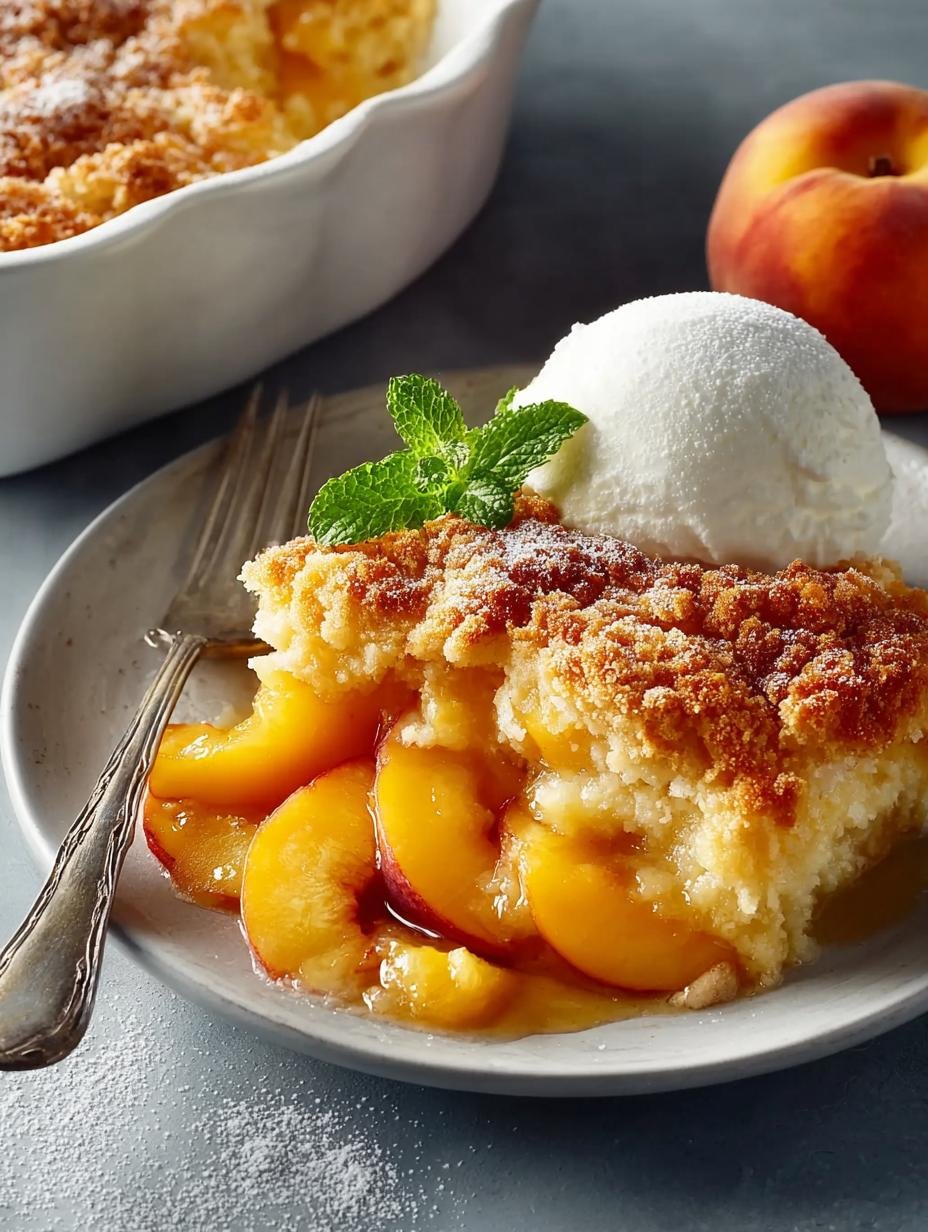 Irresistibly Easy Peach Cobbler for Comforting Bliss - Peach Cobbler - additional detail