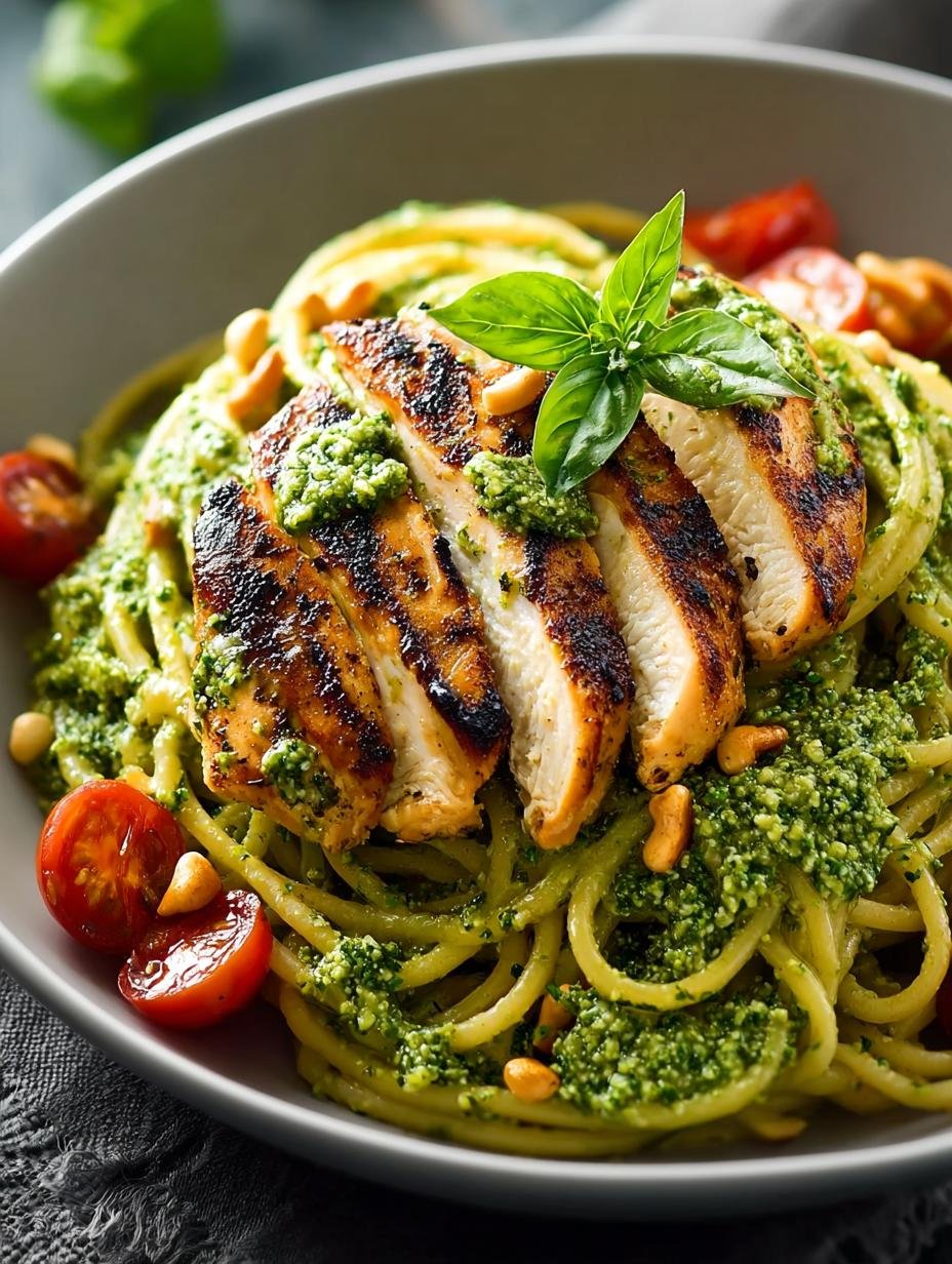 Pesto Pasta with Grilled