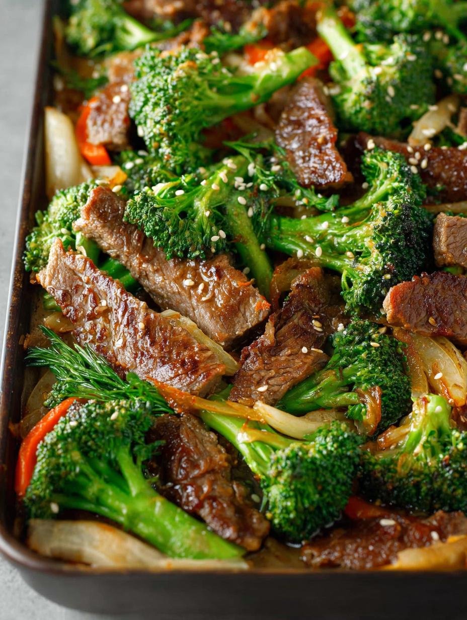 Sheet Pan Beef Broccoli: A Quick Dinner Delight - Sheet Pan Beef Broccoli - additional detail
