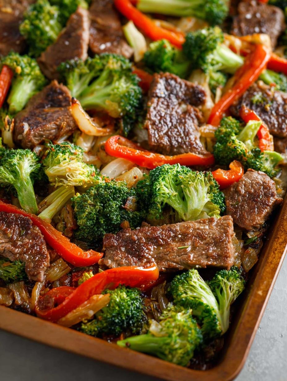 Sheet Pan Beef Broccoli