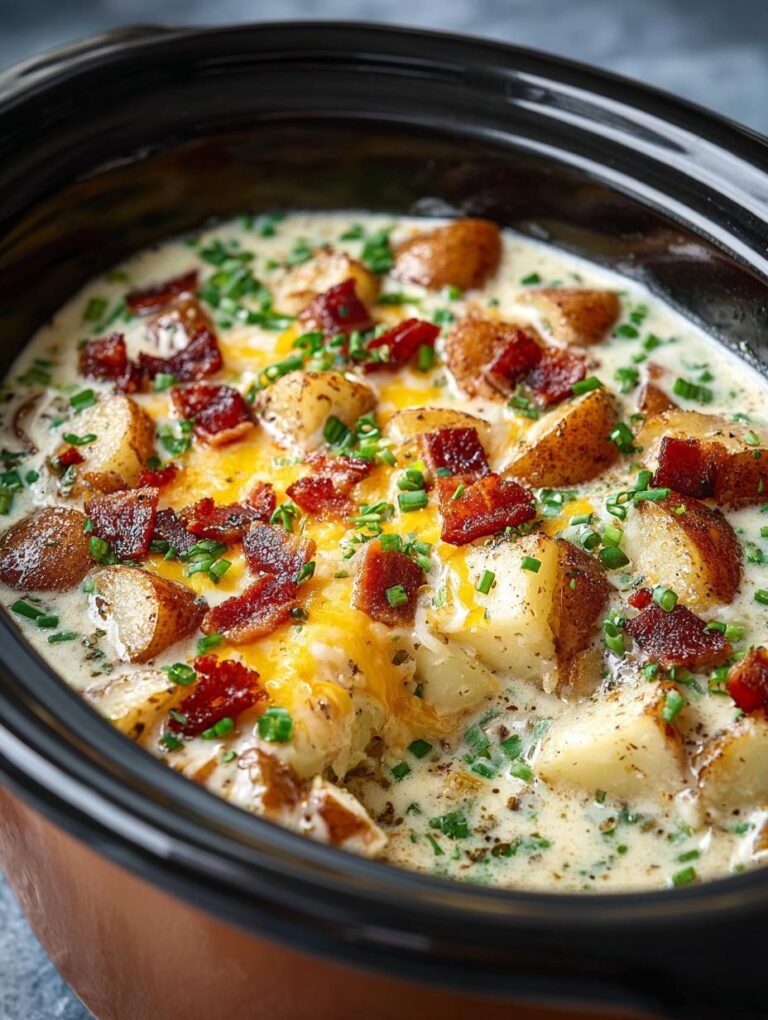 Slow Cooker Ingredient Loaded: 5-Ingredient Potato Soup - Ragutasty