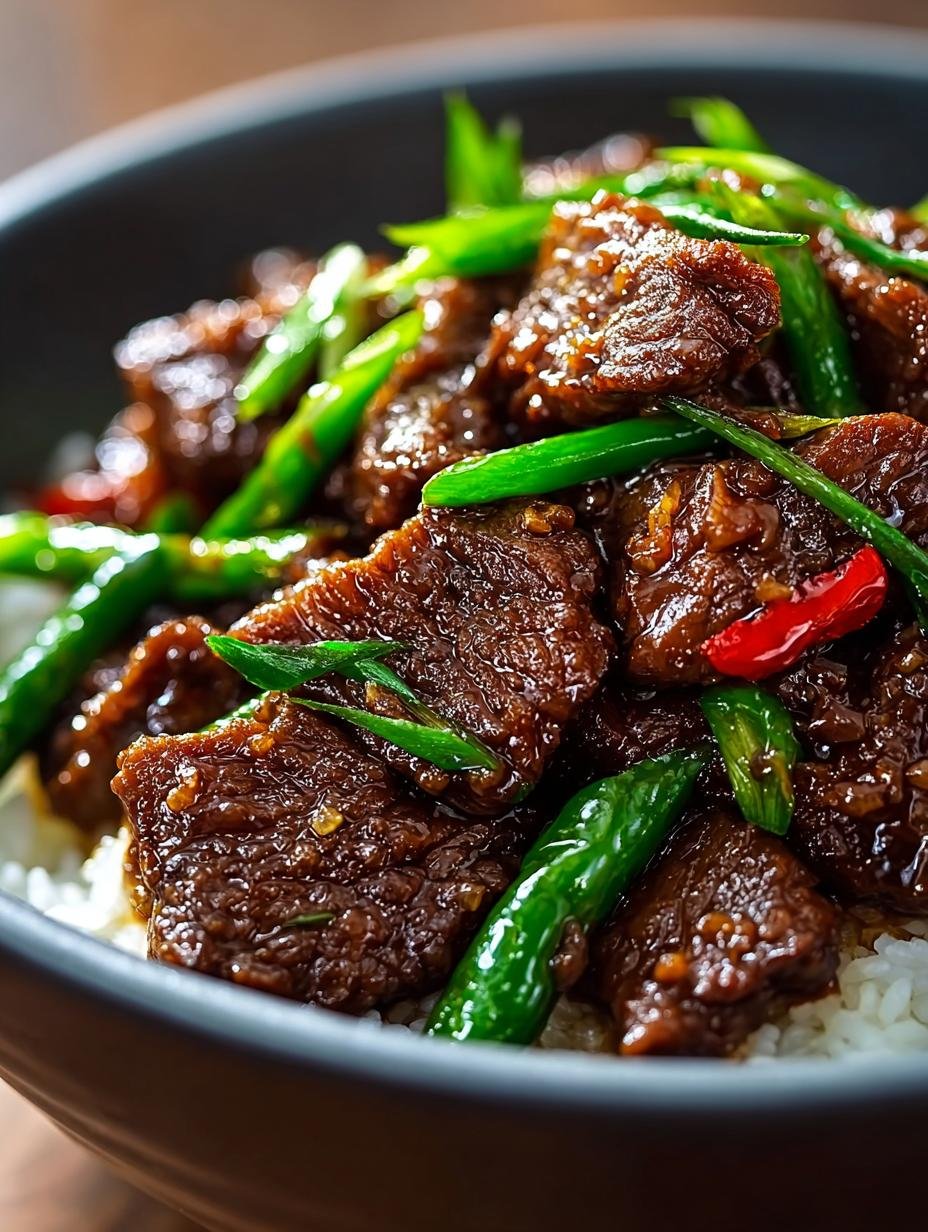 Savory Slow Cooker Mongolian Beef for Family Nights - Slow Cooker Mongolian Beef - main visual representation