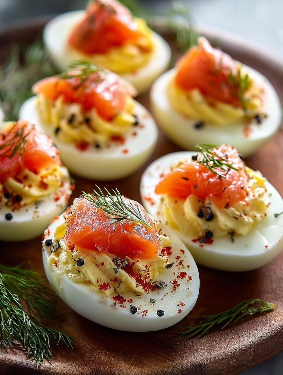 Delicious Smoked Salmon Deviled Eggs for Your Party - Smoked Salmon Deviled Eggs - main visual representation