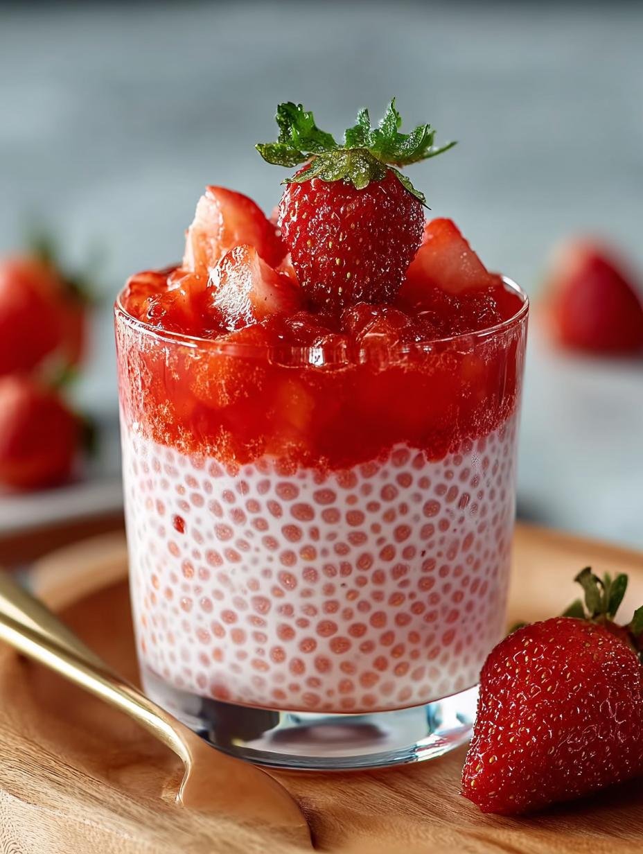 Delightful Strawberry Sago Pudding for Summer Joy - Strawberry Sago - main visual representation