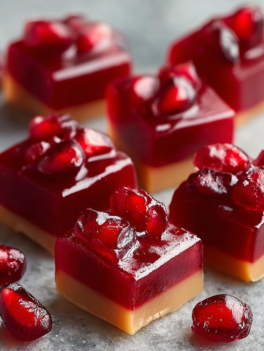 Sweet Cranberry Pomegranate Caramels