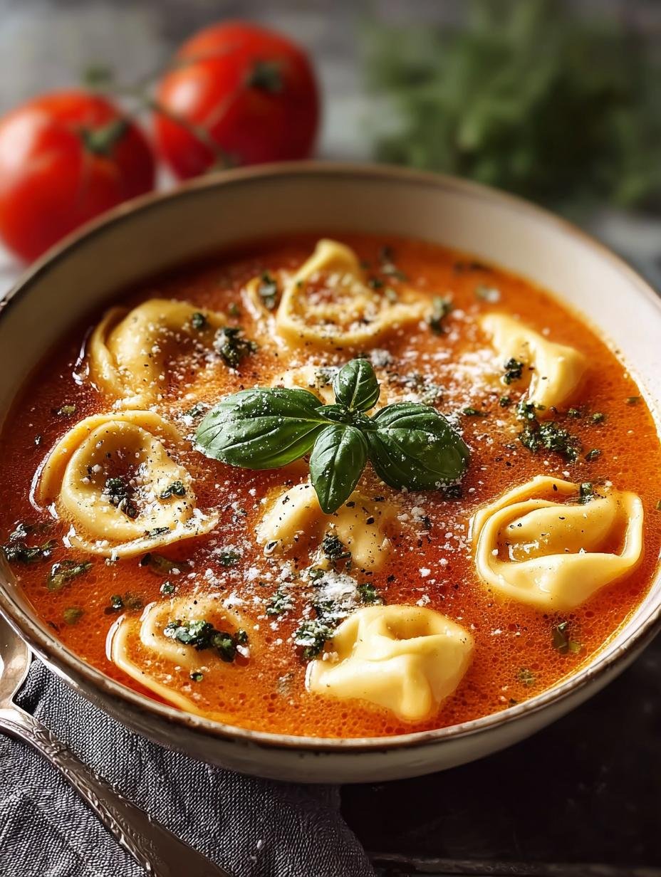Creamy Tomato Tortellini Soup to Warm Your Soul - Tomato Tortellini Soup - main visual representation