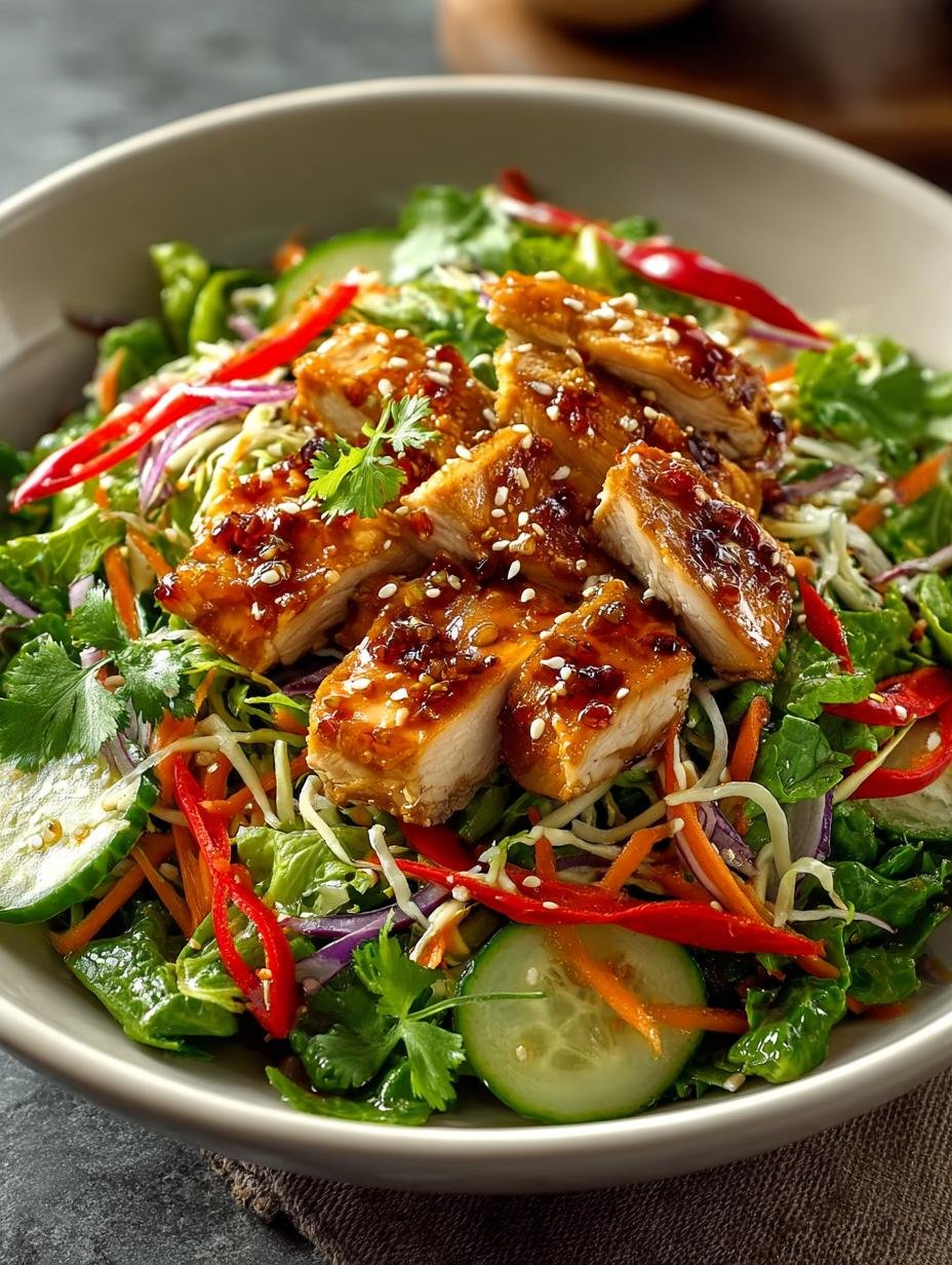 Healthy Asian Sesame Chicken Salad for Lunch Bliss - Asian Sesame Chicken Salad - additional detail