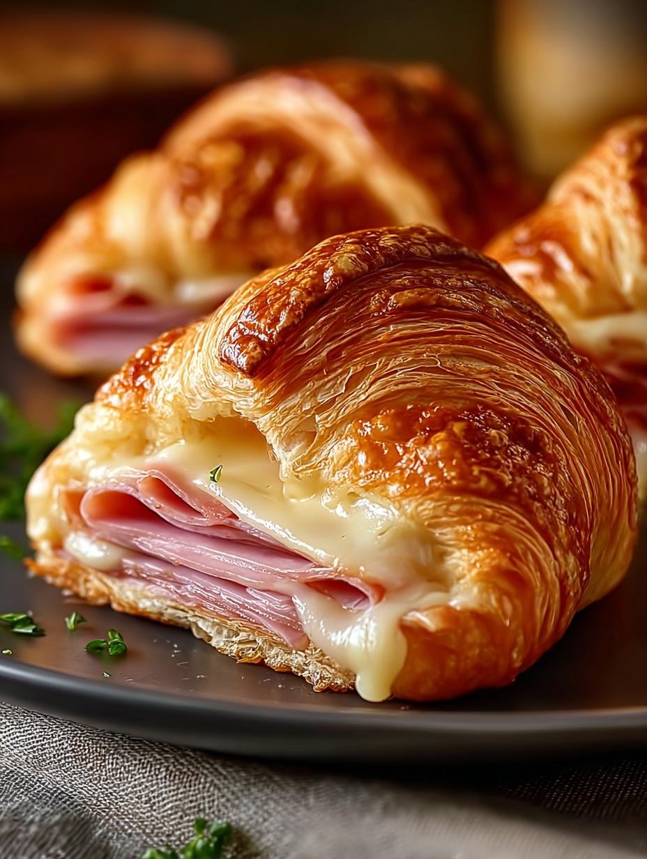 Baked Ham Cheese Croissants: 5 Delicious Recipes to Try - Baked Ham Cheese Croissants - additional detail