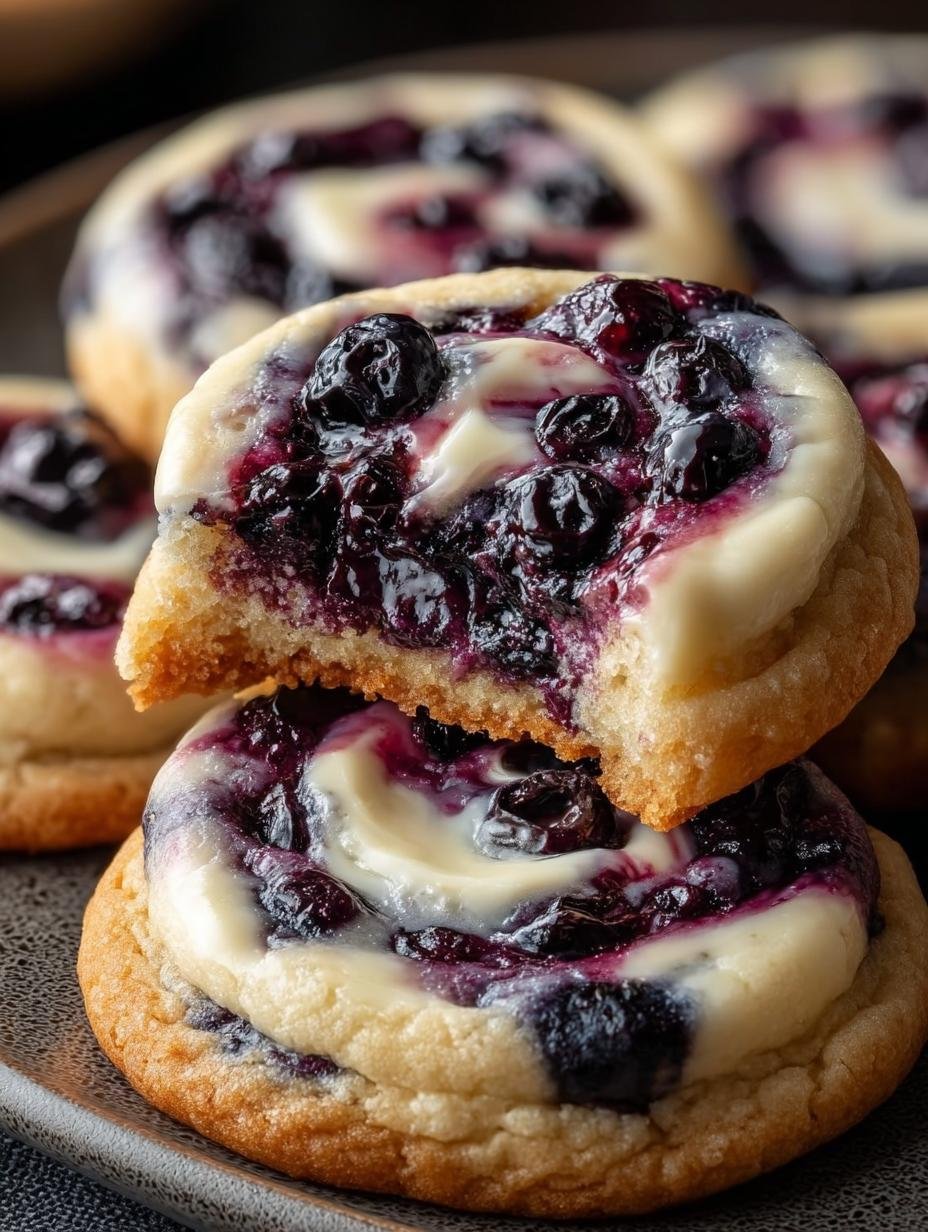 Delicious Blueberry Cheesecake Swirl Cookies Recipe - Blueberry Cheesecake Swirl Cookies - additional detail