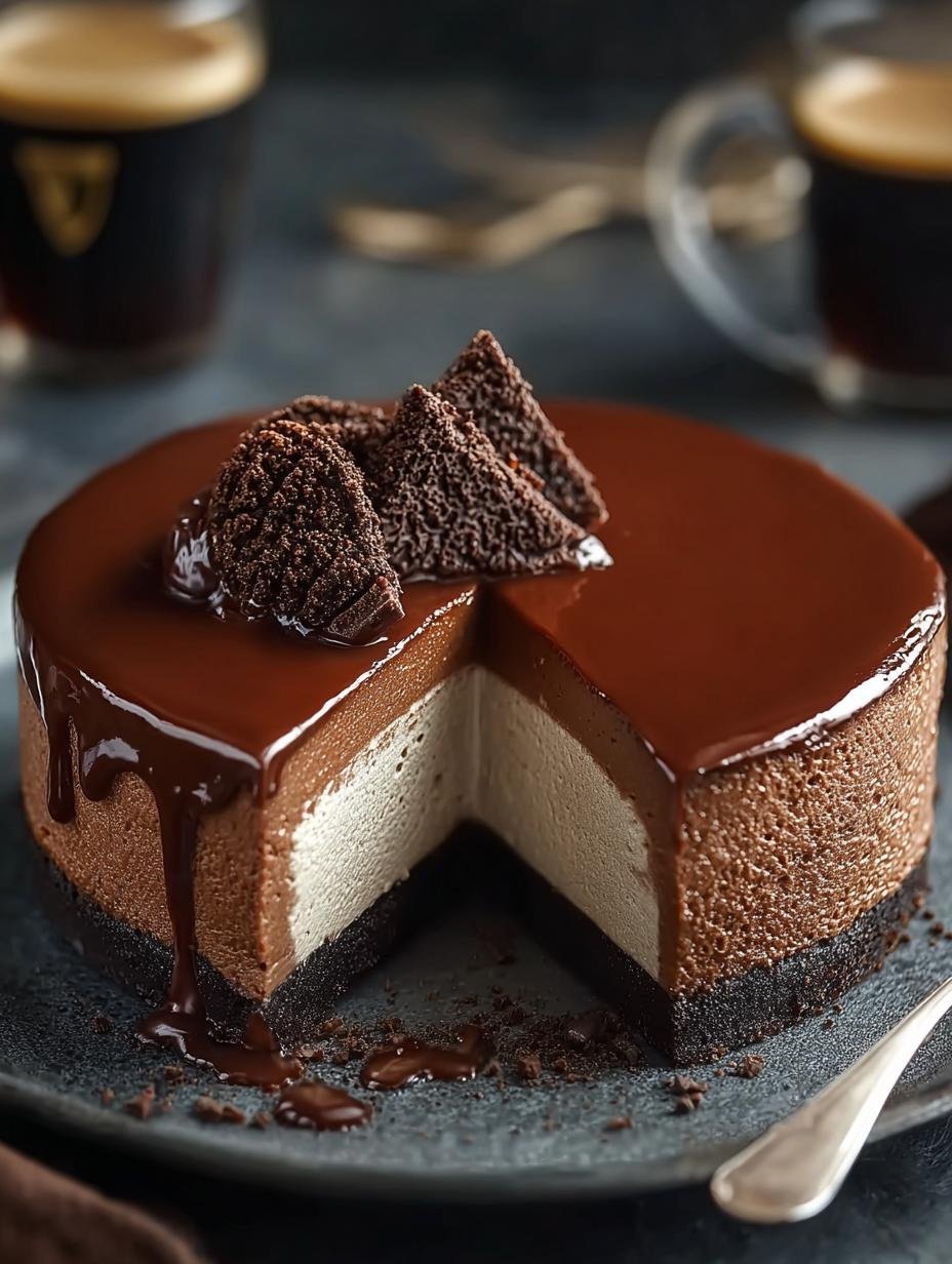 Guinness Chocolate Cheesecake: 5 Rich Layers of Bliss - Guinness Chocolate Cheesecake - main visual representation