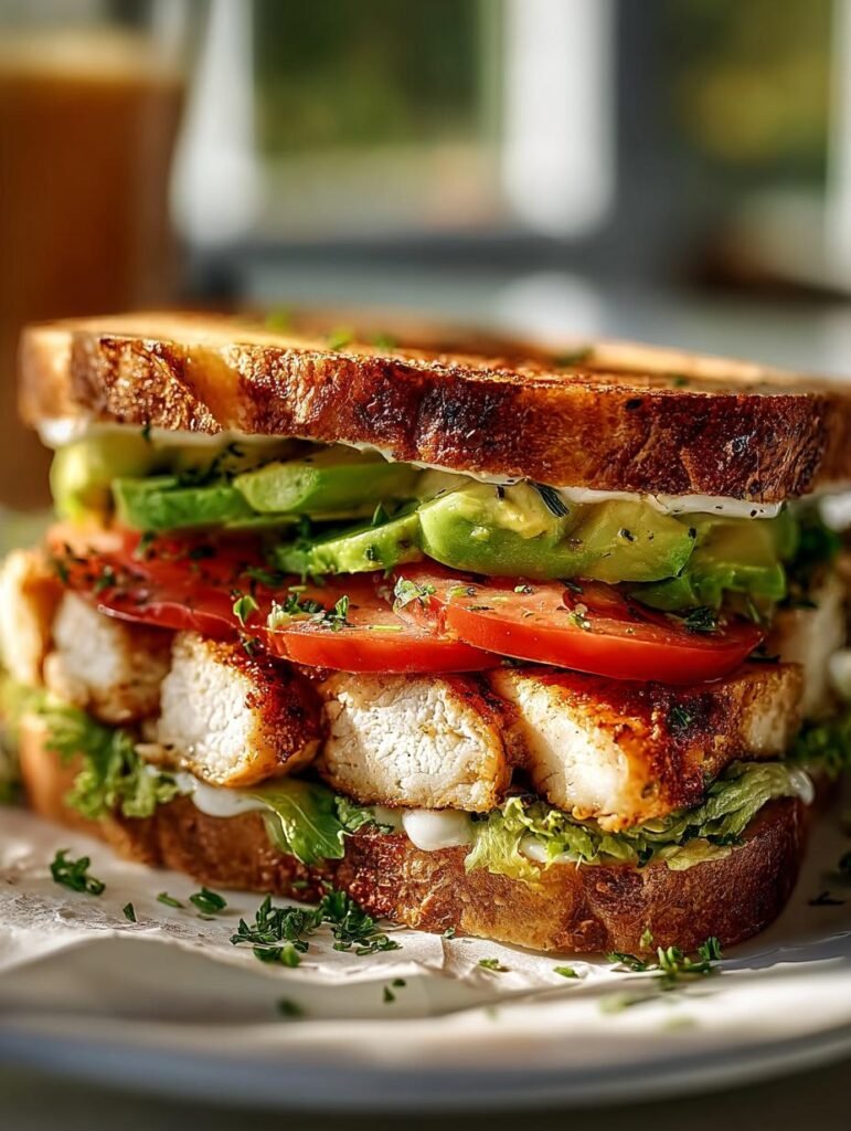 Loaded Chicken Avocado Sandwich