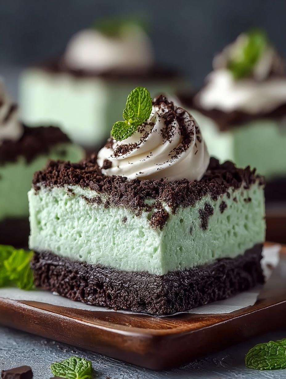 Mint Oreo Cheesecake Bars for Irresistible Indulgence - Mint Oreo Cheesecake Bars - main visual representation
