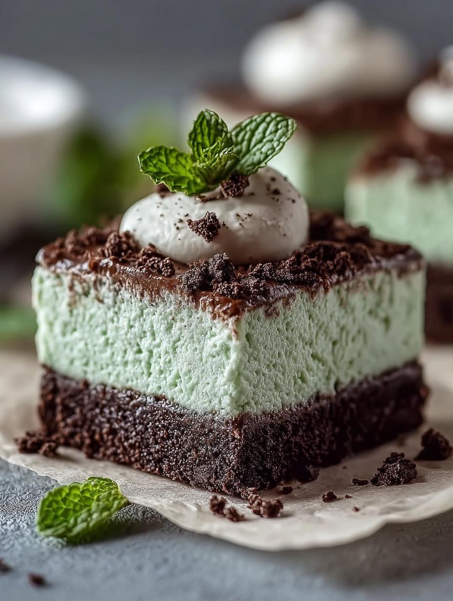 Mint Oreo Cheesecake Bars for Irresistible Indulgence - Mint Oreo Cheesecake Bars - additional detail
