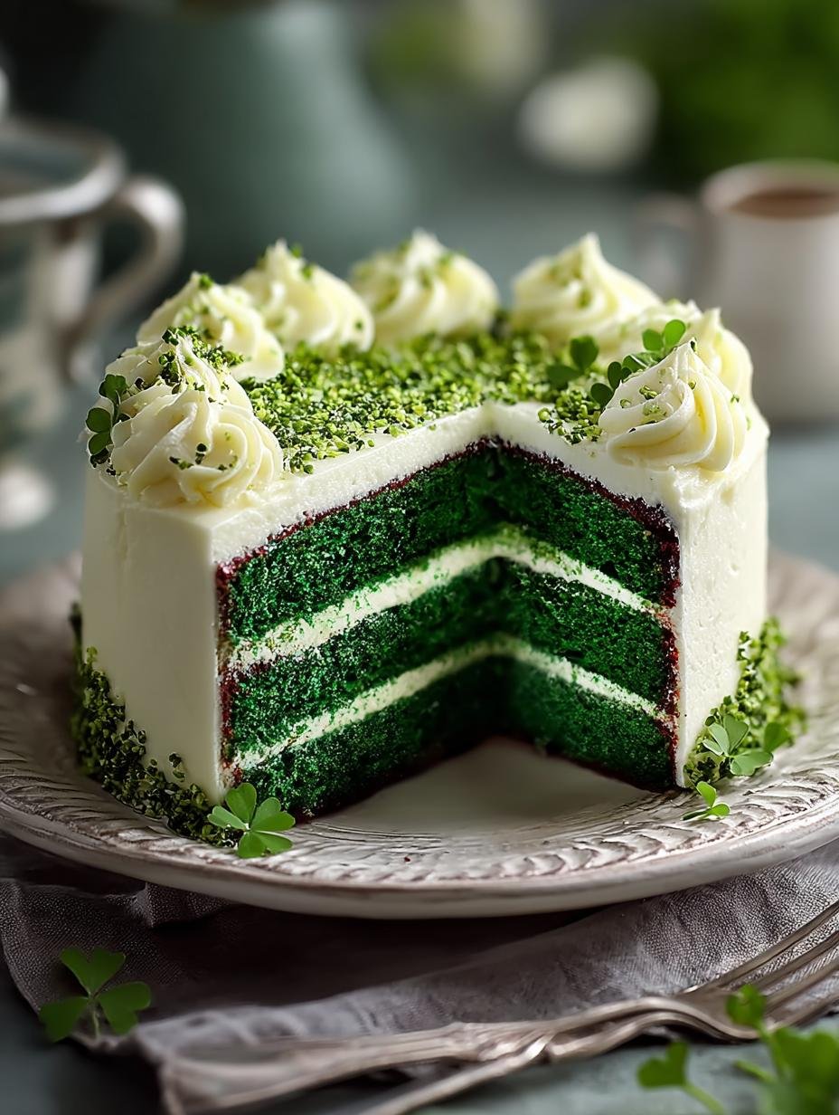 Patricks Day Green Velvet Cake: A Festive Delight - Patricks Day Green Velvet - additional detail