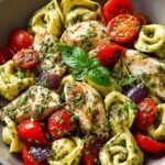 Pesto Chicken Tortellini Veggies