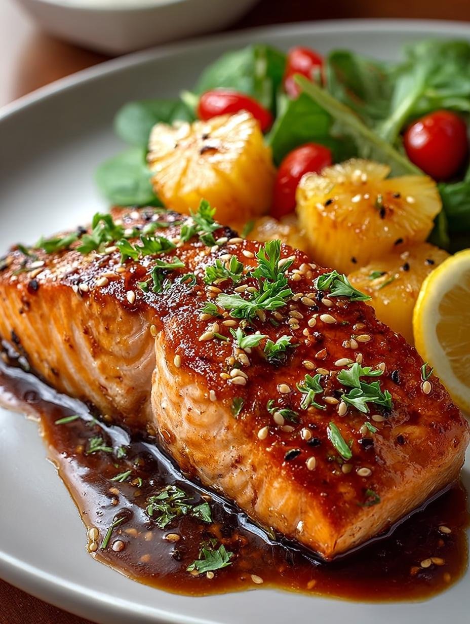 Delicious Pineapple Glazed Salmon Recipe for Dinner - Pineapple Glazed Salmon - additional detail