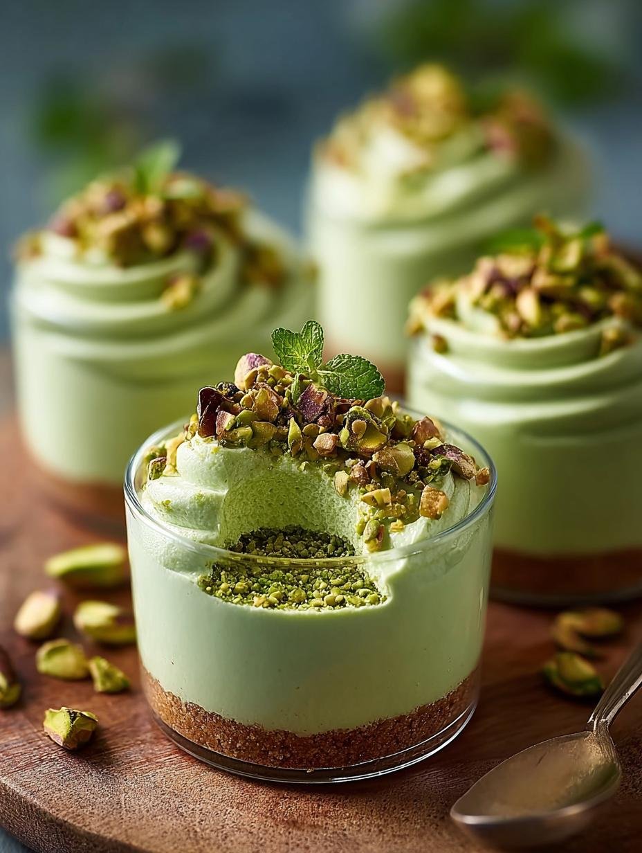 Decadent Pistachio Mousse Cups for a Sweet Escape - Pistachio Mousse Cups - main visual representation