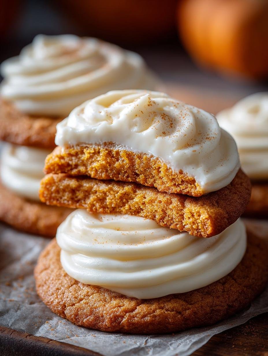 Delicious Pumpkin Sugar Cookies with Cream Cheese Frosting - Pumpkin Sugar Cookies with - main visual representation