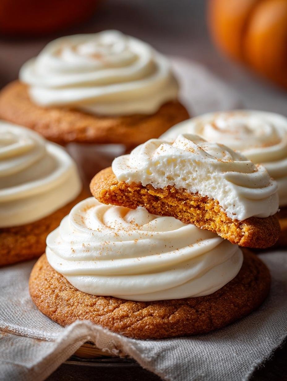 Delicious Pumpkin Sugar Cookies with Cream Cheese Frosting - Pumpkin Sugar Cookies with - additional detail