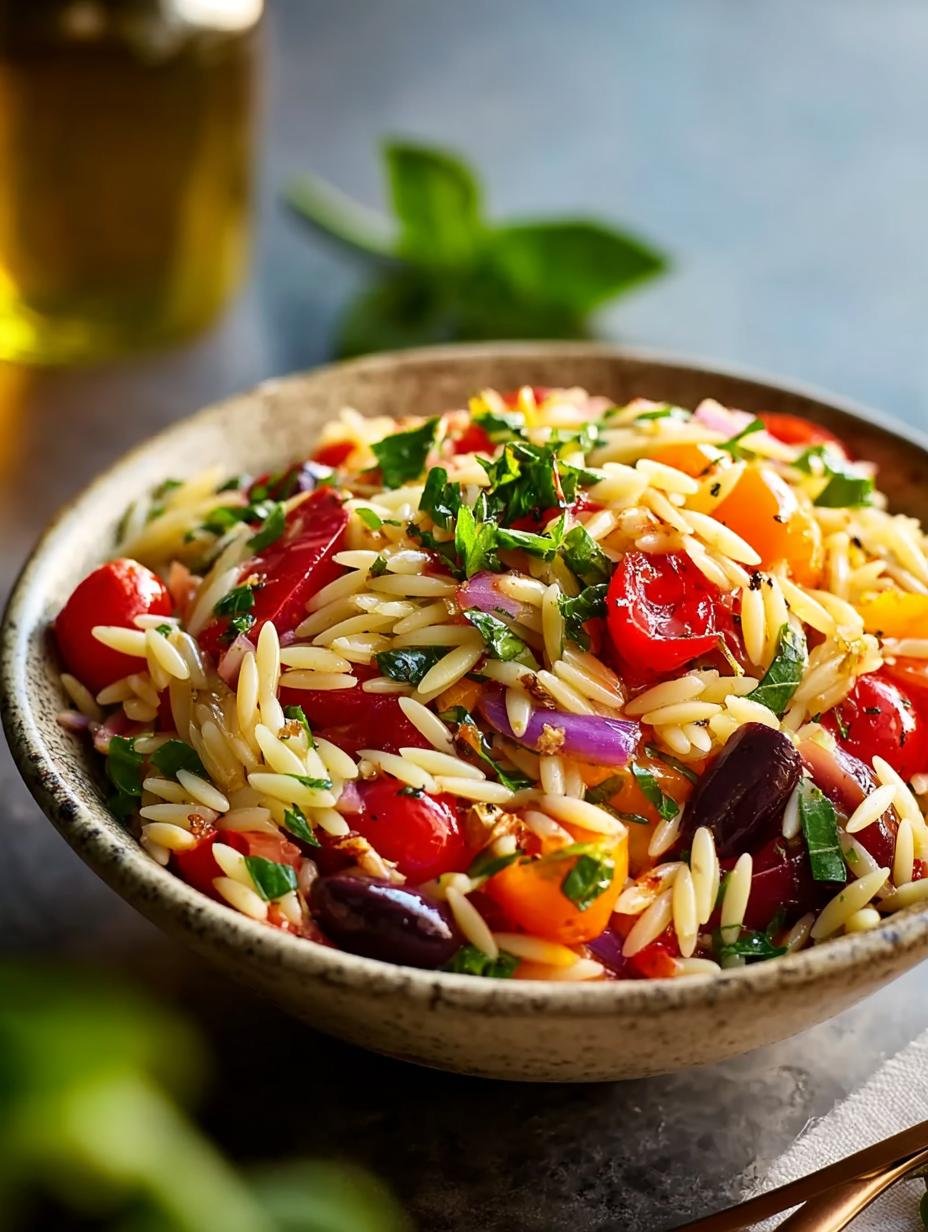 Rainbow Orzo Salad: 7 Steps to a Colorful Meal - Rainbow Orzo Salad - additional detail