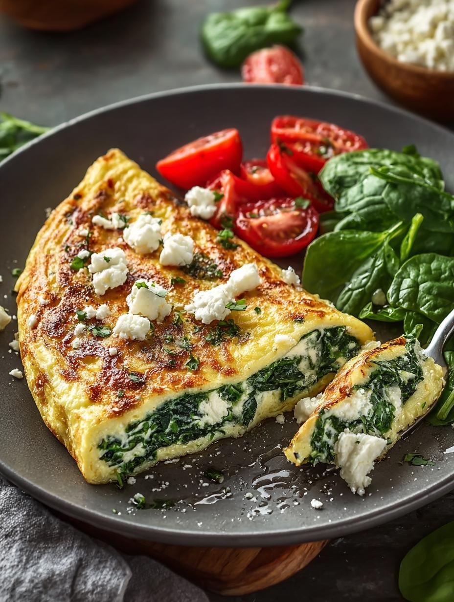 Savory Spinach Feta Omelette: A Wholesome Breakfast Delight - Spinach Feta Omelette - additional detail