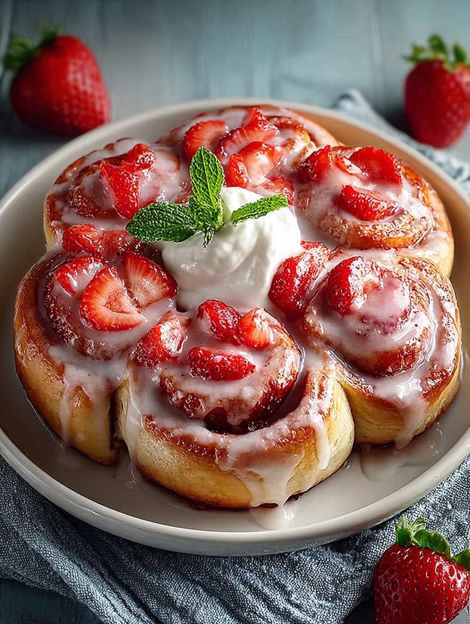 Irresistible Strawberry Cinnamon Rolls Everyone Will Love - Strawberry Cinnamon Rolls - main visual representation